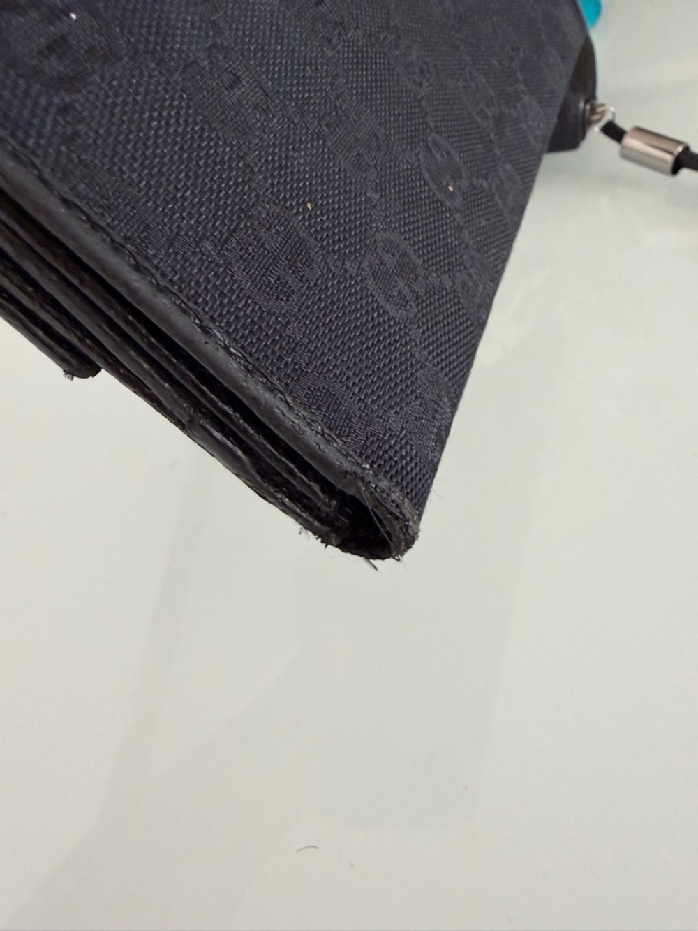 Gucci Black Canvas Continental Wallet with gold hardware and jimmy choo set of 2 - Picture 6 of 12